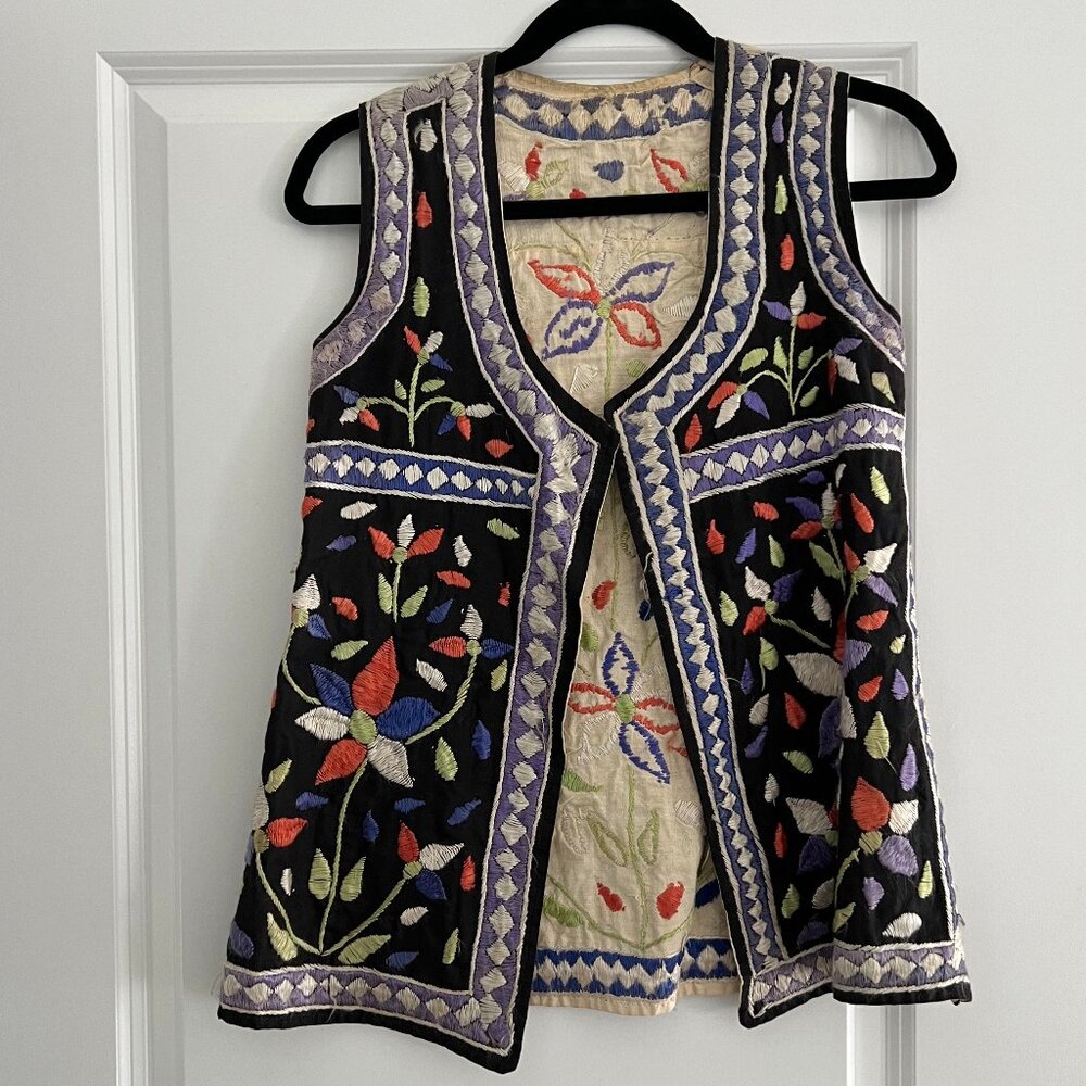 Authentic 1960's Embroidered Vest